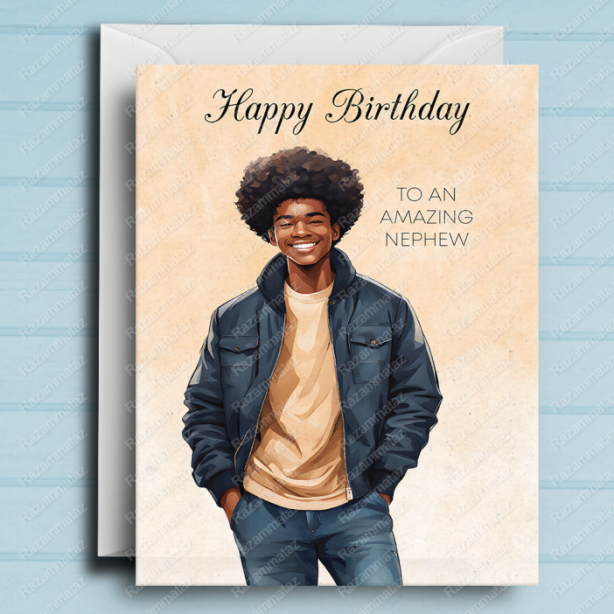 Black Boy Birthday Card C
